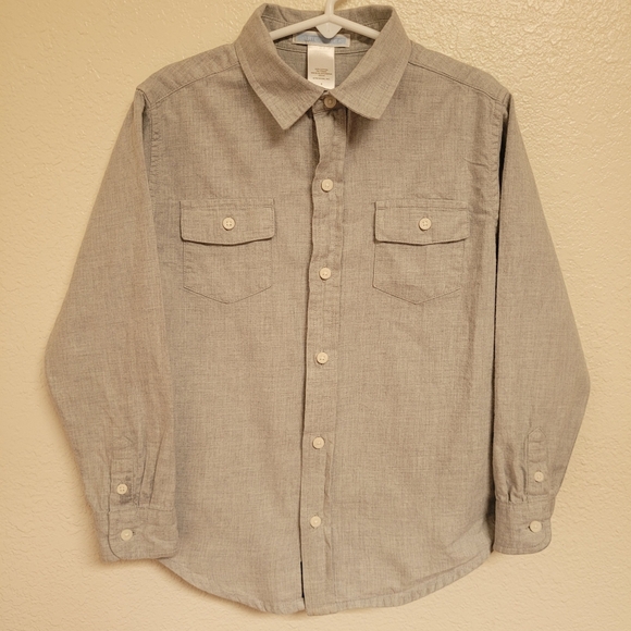 Janie + Jack Boys Gray Button-Up Shirt - Picture 2 of 4